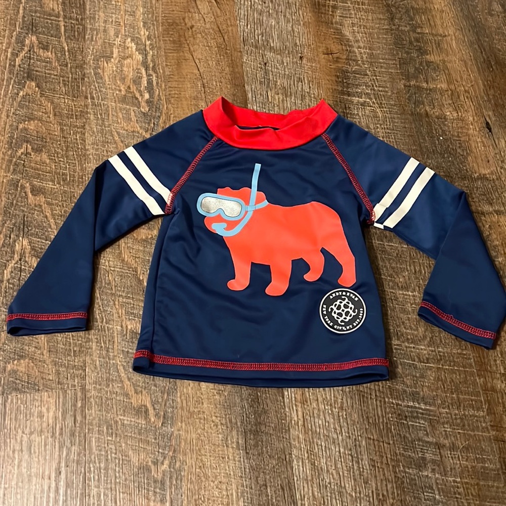 Andy & Evan 12-18m Rash Guard Swim Shirt